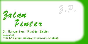 zalan pinter business card