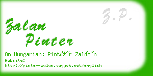 zalan pinter business card